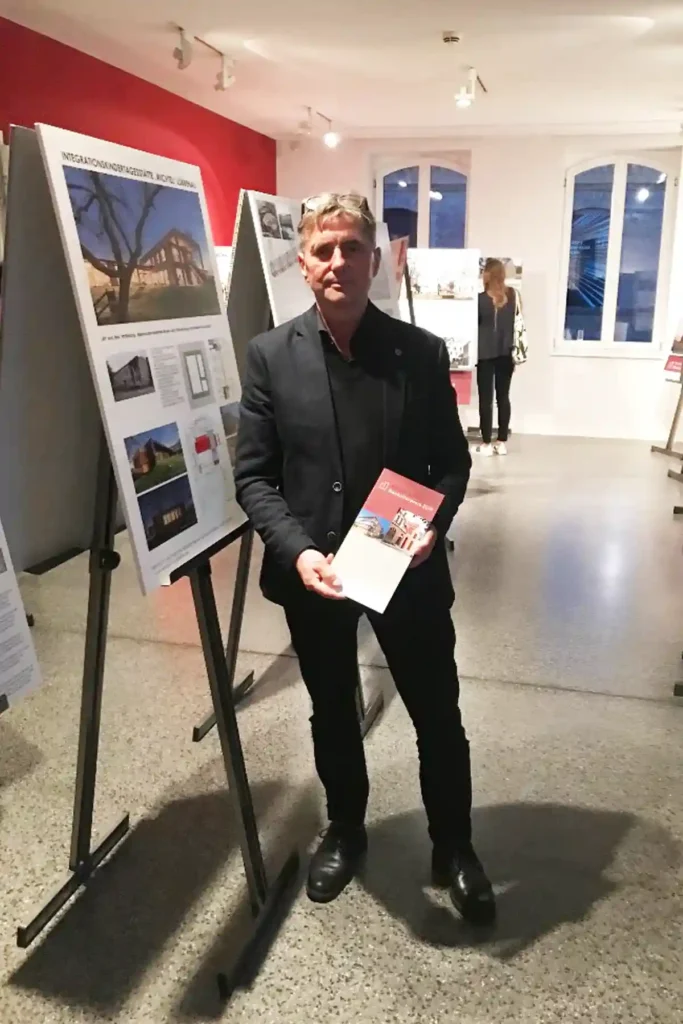 Günther Rentsch bei der Ausstellung Baukulturpreis in Potsdam